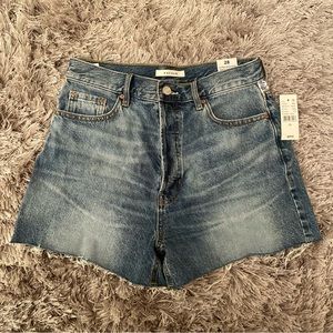 Ultra high rise jean shorts